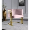 thumbnail image 2 of Meridian Furniture Rays Pink Velvet Upholstered Accent Chair, 2 of 8