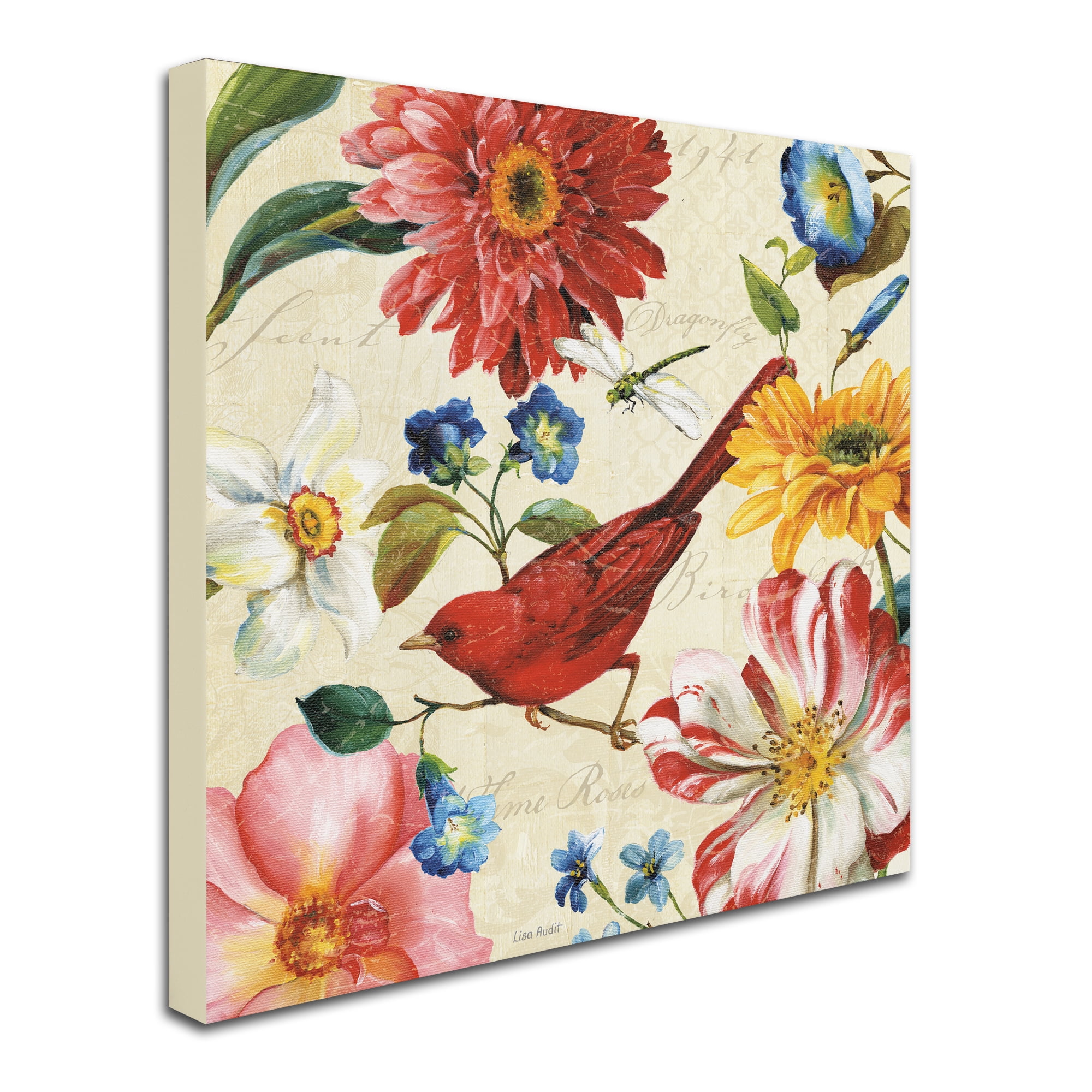 Trademark Fine Art "Rainbow Garden III Cream" Canvas Art by Lisa Audit