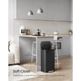 thumbnail image 2 of SONGMICS Kitchen Trash Can, 8-Gallon (30 L) Garbage Can with Lid, Stainless Steel, Soft Close and Stays Open, Inner Bucket, Wide Non-Slip Pedal, Ink Black, 2 of 6