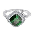 thumbnail image 3 of AoneJewelry 2.35 Carat Halo Diamond Emerald Ring In 10K Solid Rose, White & Yellow Gold, 3 of 5