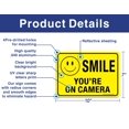 thumbnail image 3 of Cartel de aluminio Faittoo Smile You're On Camera de 25 x 18 cm (paquete de 4 unidades), 3 of 8