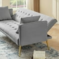 thumbnail image 7 of MYINDA Modern Velvet 70.07" 2 Seater Sofa, Gray, 7 of 7