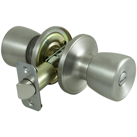 Prosource TS610BRA4V Privacy Door Knob Lockset, 1-3/8 to 1-3/4 in Thick Door