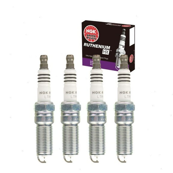 4 pc NGK Ruthenium HX Spark Plugs compatible with Ford C-Max 2.0L L4 2013-2018