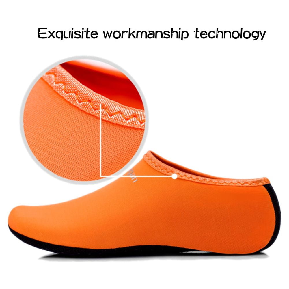 Summer Pool Swimming Water Skin Shoes Aqua Socks for Women Men Aerobics Black 4-5.5 Women/3-4 Men