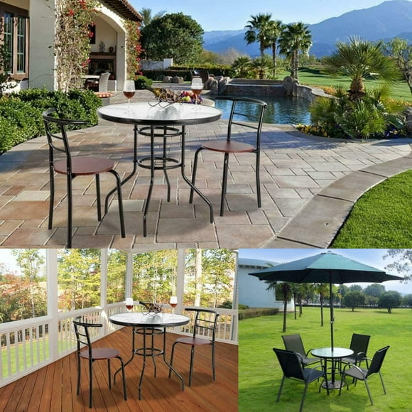 Round Glass Patio Table Umbrella Hole