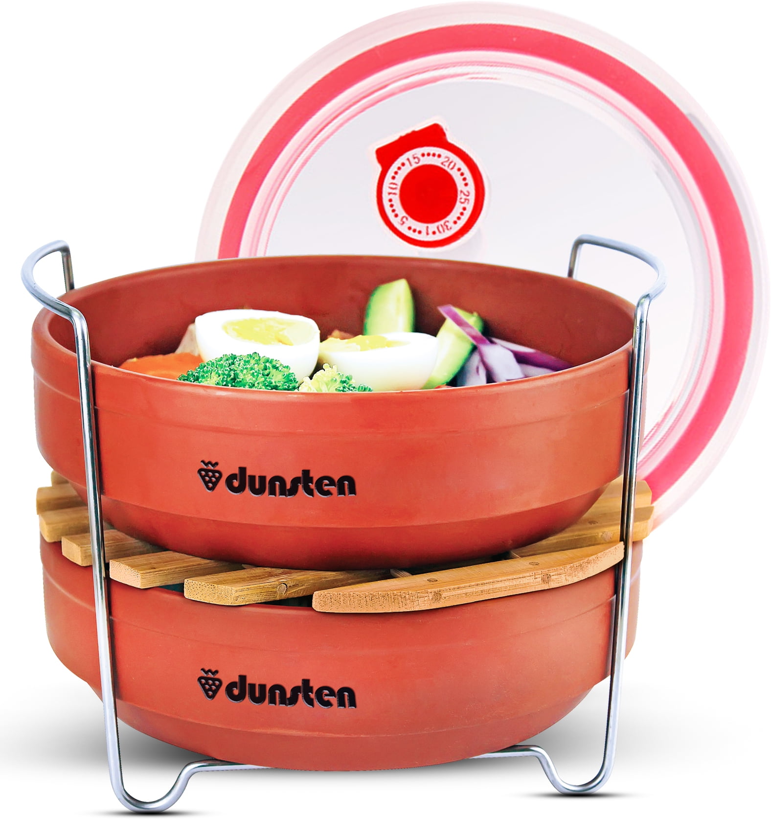 Dunsten Stackable Steamer Insert Pans for 6/8 Qt Electric Pressure Cookers, Easy to Store