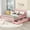 Pink, variant on Harper & Bright Designs Twin Size Wood Platform Bed with Guardrails on Both Sides for Kids, Platform Bed with 2 Storage Drawers, Wood Platform Bed Frame with Headboard and Footboard, White