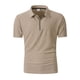 thumbnail image 3 of Ceisia Men's Slim Fit Short Sleeve Zip-Up Polo Shirt Turn-Down Collar Textured Fabric Spring Summer Shirt Gift, 3 of 7