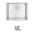 thumbnail image 2 of Stylish Dual Mount 22" Stainless Steel Single Bowl Laundry Sink with Strainer S-320T, 2 of 11