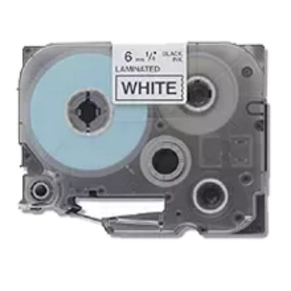 Brand New Original Brother TZE-211 - Black on White Laminated Tape for P-touch Label Makers - 6 mm wide x 8 m long