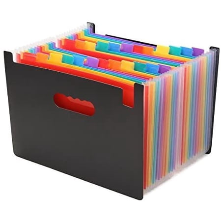 E panding Files Folder,24 Pockets Portable Accordion A4 E pandable File ...