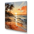 thumbnail image 2 of Designart "Beachside Sunset II" Palms & Palm Trees Canvas Prints, 2 of 7
