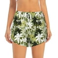 thumbnail image 2 of Salouo Hawaii Palms Print Women's 2 in 1 Running Shorts Double-Layer Shorts Athletic Workout Gym Yoga Shorts Running Shorts for Women-XX-Large, 2 of 7