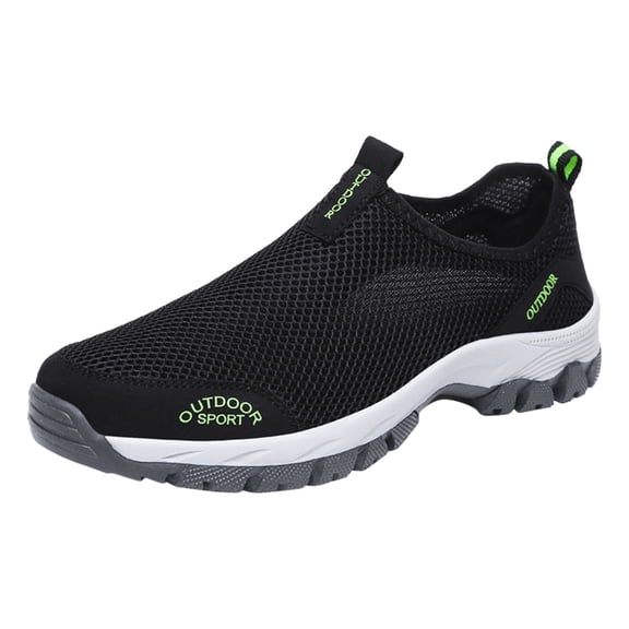 Mesh Sport Shoes for Men Breathable Wide Toe Sneakers Lightweight S𝗅ip On Athlet𝗂c Shoes Comfortable Non-S𝗅ip Workout Footwear Fashion Casual Walking Shoes