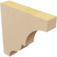 thumbnail image 5 of 2"W x 10"D x 10"H Thin Asheboro Rough Cedar Woodgrain TimberThane Corbel, Primed Tan, 5 of 6