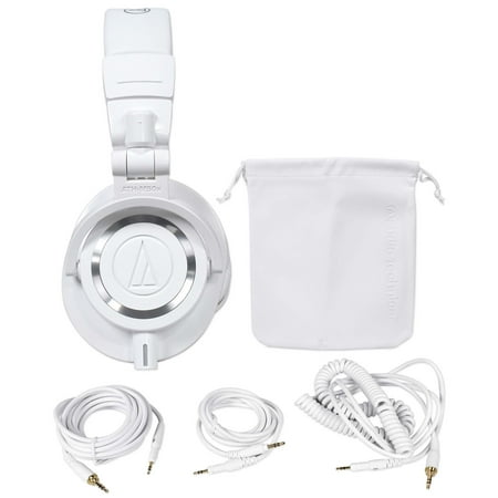 Audio Technica ATH-M50WH Over Ear Professional Studio Monitor White (Best Inexpensive In Ear Monitors)