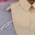 thumbnail image 4 of LoudSung Fake Collar Detachable Half Shirt Blouse False Collar Elegant Crystal Decorative Pure Color for Women Girls, 4 of 8