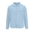 thumbnail image 7 of Mens Shirts Long Sleeve T-Shirts with Pockets and Collar Casual Solid Color Checkered Breathable Lapel Going-Out Beach Tshirts Tops, 7 of 7
