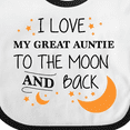 thumbnail image 4 of Inktastic I Love My Great Auntie to the Moon and Back Boys or Girls Baby Bib, 4 of 4