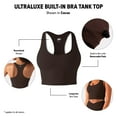 thumbnail image 3 of YITTY Active Women's UltraLuxe Built-in Bra Tank Top, Athleisure, 4-Way-Stretch, Burgundy, L, 3 of 7