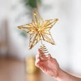 thumbnail image 5 of YIMWNYI Christmas Tree Star Decoration, Three Dimensional Hollow Out Five Pointed Star, LED Lighted Holiday Ornament, Festive Home and Office Decor, Durable Metal Christmas Tree Topper, 5 of 6