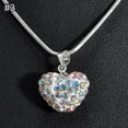 thumbnail image 6 of AYYUFE Elegant Rhinestone Inlaid Love Heart Pendant Snake Chain Women Necklace, 6 of 8