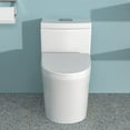 thumbnail image 5 of Elongated Toilet, Ceramic One Piece Toilet for Bathroom, 12-inch Rough-In, 1.24/1.43 GPF, Dual Flush with Soft Clsoing Seat, Powerful Dual Flush MAP 800g, White Bidet Toilet,Ceramic Two Piece Toilet, 5 of 16