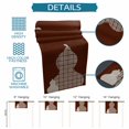 thumbnail image 6 of Red Brown Gourd Table Runner 72 Inches, Modern Abstract Art Geometric Bed Runner Dresser Scarves Tabletop for Indoor Outdoor Parties/Ceremony/Banquet, 16" x 72", 6 of 9