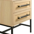 thumbnail image 6 of Hopper Studio Sophia 2-Drawer Nightstand in Natural Oak Finish with Rattan Drawers for Adult, 6 of 6