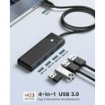 thumbnail image 5 of Orico 4 Port USB Hub C for Laptop with 3.3 Ft Long Cable Ultra Slim USB 3.0 Hub Multiport Adapter USB C Splitter Compatible for Macbook, Mac Pro,PC , Flash Drive, 5 of 14