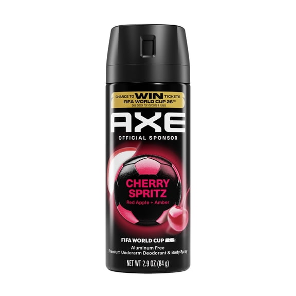 AXE Fine Fragrance Collection Body Spray 72 Hour Freshness Cherry Spritz Aluminum Free, 2.9 oz