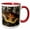 Red/White, variant on 3drose, Io Moth Insect, Mesquite Tree Bark, Texas - Us44 Rnu0192 - Rolf Nussbaumer, 11oz Two-tone Red Mug