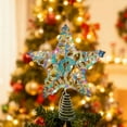 thumbnail image 5 of YIMWNYI Three-Dimensional Christmas Tree Top Star, Iron Christmas Decorations, Glittering LED Light Ornament, Festive Holiday Decor, Durable and Sturdy Design, Christmas Tree Topper, 5 of 6