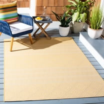 Safavieh Courtyard Asa Geometric Indoor/Outdoor Area Rug, Beige/Gold, 5'3" x 7'7"