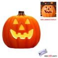 thumbnail image 3 of Fareti LED Lighted Pumpkin, Jack-O-Lantern Battery Operated, Indoor Outdoor Daily Decor for Halloween and Thanksgiving, 3 of 4