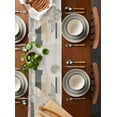 thumbnail image 2 of Abstract Table Runner 36 Inches, Modern Geometric Brown Beige Bed Runner Dresser Scarves Tabletop for Indoor Outdoor Parties/Ceremony/Banquet, 13"x 36", 2 of 8