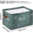 thumbnail image 4 of GZHJMY Math Formula Equation Doodle Storage Baskets Rectangle Foldable Canvas Fabric Organizer Storage Boxes with Handles for Home Office Decorative Closet Shelves Clothes Storage, 4 of 7