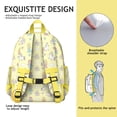 thumbnail image 5 of Yellow Princess Unicorn Pattern Backpack for School,Cute School Bag,Schoolbag with Adjustable Shoulder Straps & Padded Back,15.25"x11.5"x5.25", 5 of 5