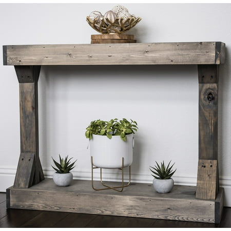 Barb Small Console Table Solid Wood by Del Hutson