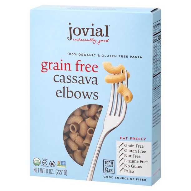 JOVIAL ORGANIC CASSAVA ELBOWS PASTA, 8 oz