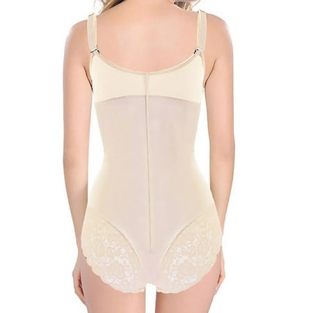 

PEASKJP Womens U Neck Stretchy Slim Fit Metallic Top Shapewear Bodysuit For Women Fajas Colombianas Waist Trainer Lifter Small