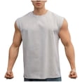 thumbnail image 2 of JDQJBZ Débardeurs pour Hommes à Porter au Quotidien Col Rond Légers Sans Manches Hauts d'Été, 2 of 4