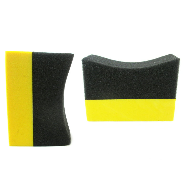  Sara-u 6Pcs Tire Dressing Applicator Pads Gloss Shine Color  Polishing Sponge Wax : Automotive
