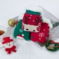thumbnail image 4 of American Trends Toddler Kids Fuzzy Christmas Socks Baby Winter Slipper Socks Non Skid Socks for Girl Boy Baby Christmas Socks Fluffy Socks 3 Packs(Green Santa Claus & Red Deer & Red Gift) S, 4 of 5
