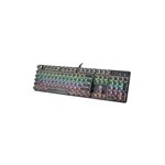 USB LED Clavier mécanique rétro-éclairé pour machine à écrire -Blue Switch - Casquettes rondes -104 Clés de jeu Clavier mécanique de jeu PC/Mac/Gamer