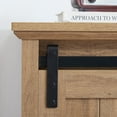 thumbnail image 2 of Farmhouse 5-Drawer Dresser with Sliding Barn Door - Modern Tall Chest of Drawers, Oak Finish Storage Organizer for Bedroom, Living Room, Kids Room, 2 of 14