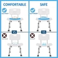 thumbnail image 5 of Portable Bath Chair Mat Folding Anti-slip Seat Cushion Bath Padded For Elderly Children Disabled, 5 of 5