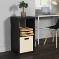 thumbnail image 4 of 4540 Decorative Open Back 2-Cube Storage Organizer, Black, 4 of 5