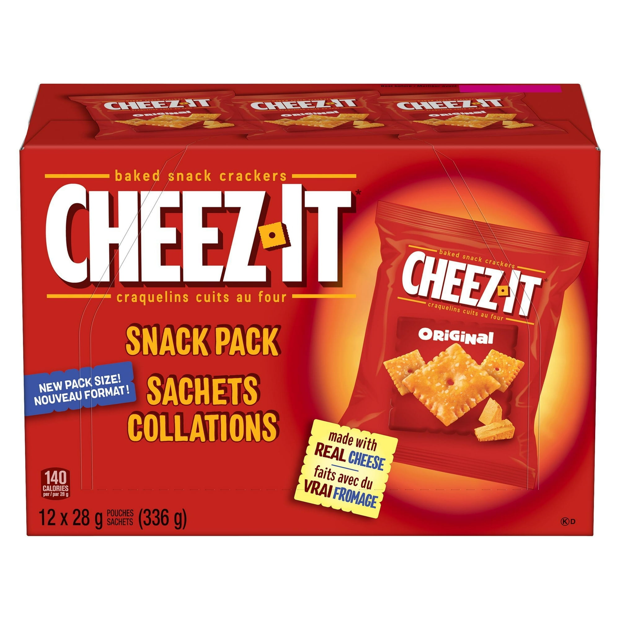 Cheez-It Baked Snack Crackers Original 12x28g